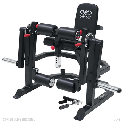 Valor Fitness Leg Extension and Curl Machine – Commercial Grade Plate Loaded Quad & Hamstring Trainer, Adjustable Dual Sundial with 15 Positions, Home Gym Strength Training Equipment