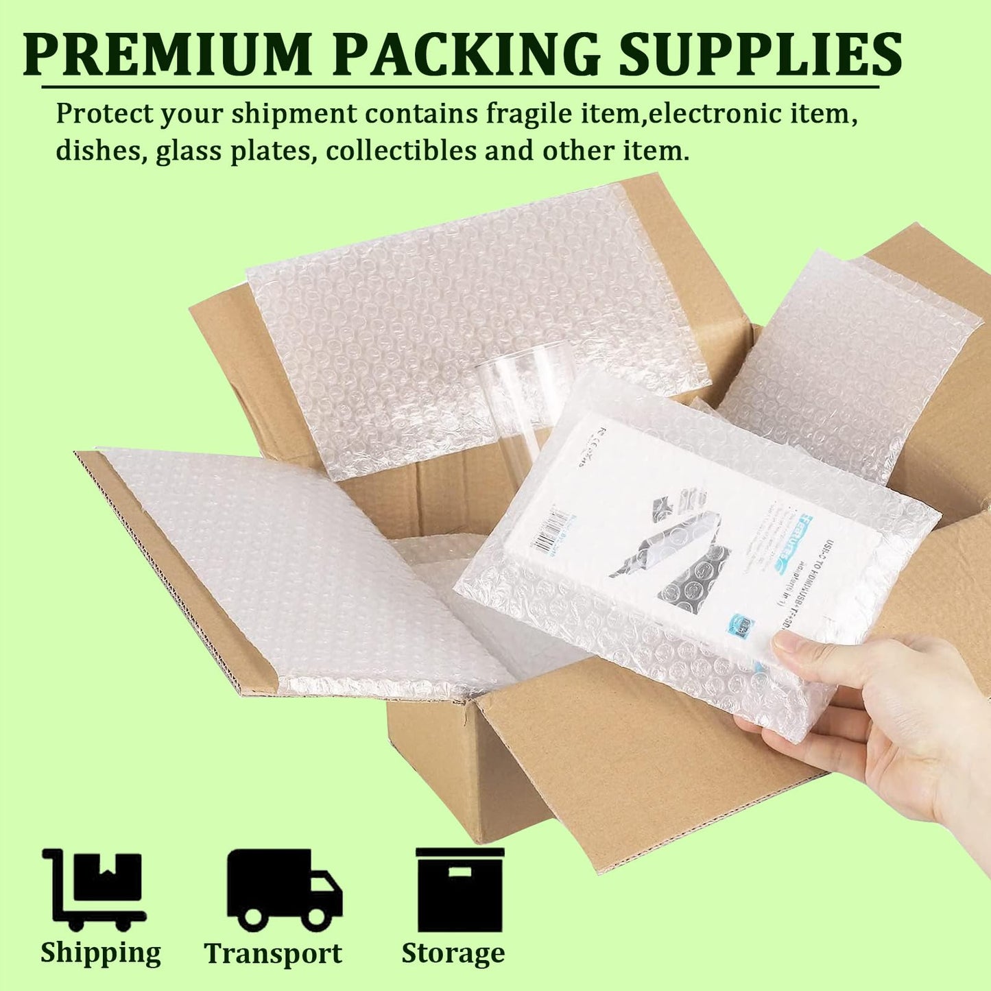 Bubble Out Bag 16x20 Inch, 16 Pack Clear Bubble Pouches Wrap bags for Packaging, Double Walled Shockproof Bubble Cushioning Wrap Bag for Packing, Storage and Moving Supplies for Dishes
