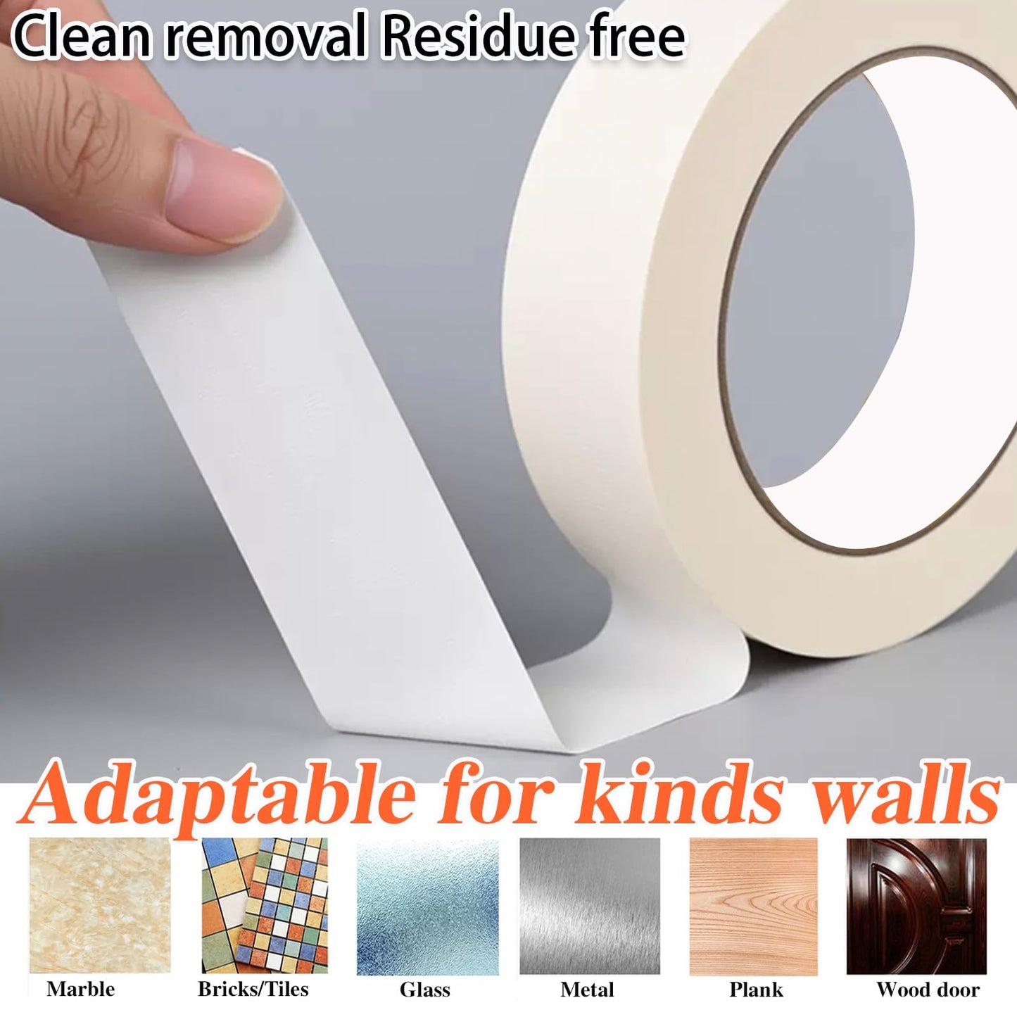 Volkach Masking Tape, 20 Packs White Masking Tape, 0.75 Inch X 55 Yards X 20 Rolls, 1100 Yards in Total. for General Purpose Use, Painting, Crafting, School Stationery, Arts, Home Use etc.
