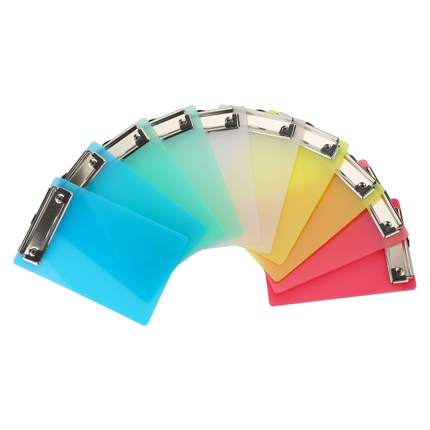 Mymazn Mini Clipboards, 4.7x7.3 Inch Portable Plastic Clipboards for Receipts & Orders, Ideal for Warehouse, Office, School & Outdoor Work (10-Pack)