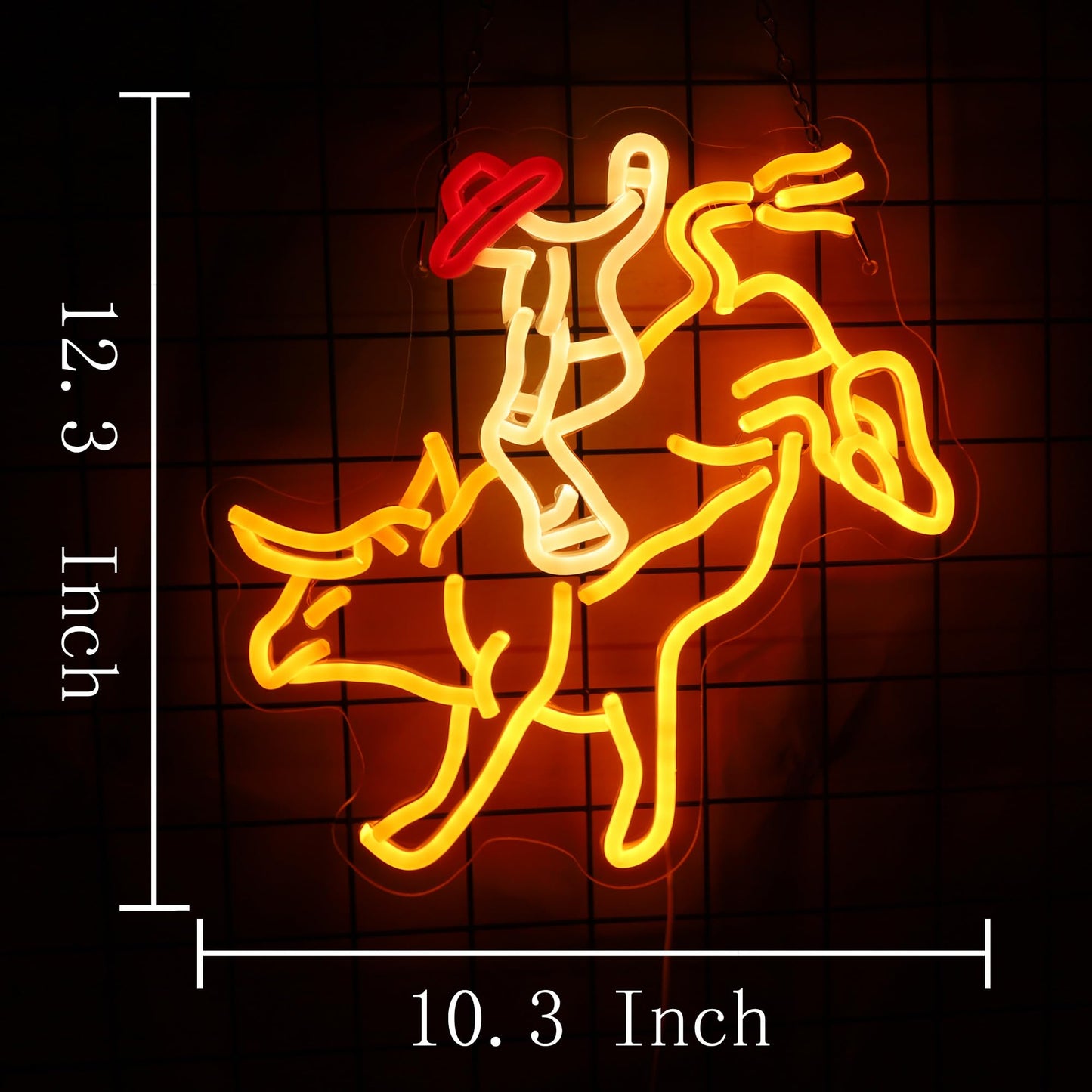 Rodeo Neon Sign, Cowboy Rides Bull Neon Light, Bull Riding Led Sign, Western Man Rides Light Up Sign Rodeo Room Wall Art Decoration gifts for men