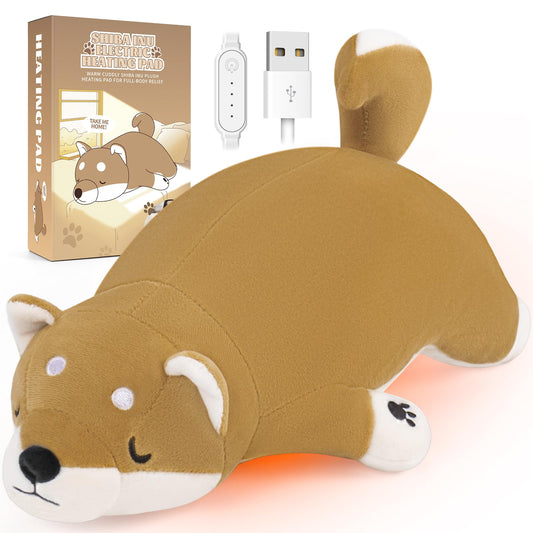 Electric Heating Pad for Period Cramps, Cuddly Soft 14" Capybara Plush with a Hot Soft Belly USB Powered, Menstrual Heating Pad Neck Shoulder Pain Relief, Gift for Women Daughter Wife