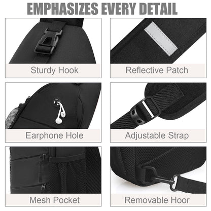 Crossbody Bags for Women Men Trendy Sling Bag Bakpack Casual Chest Bag with Convertible Shoulder Strap