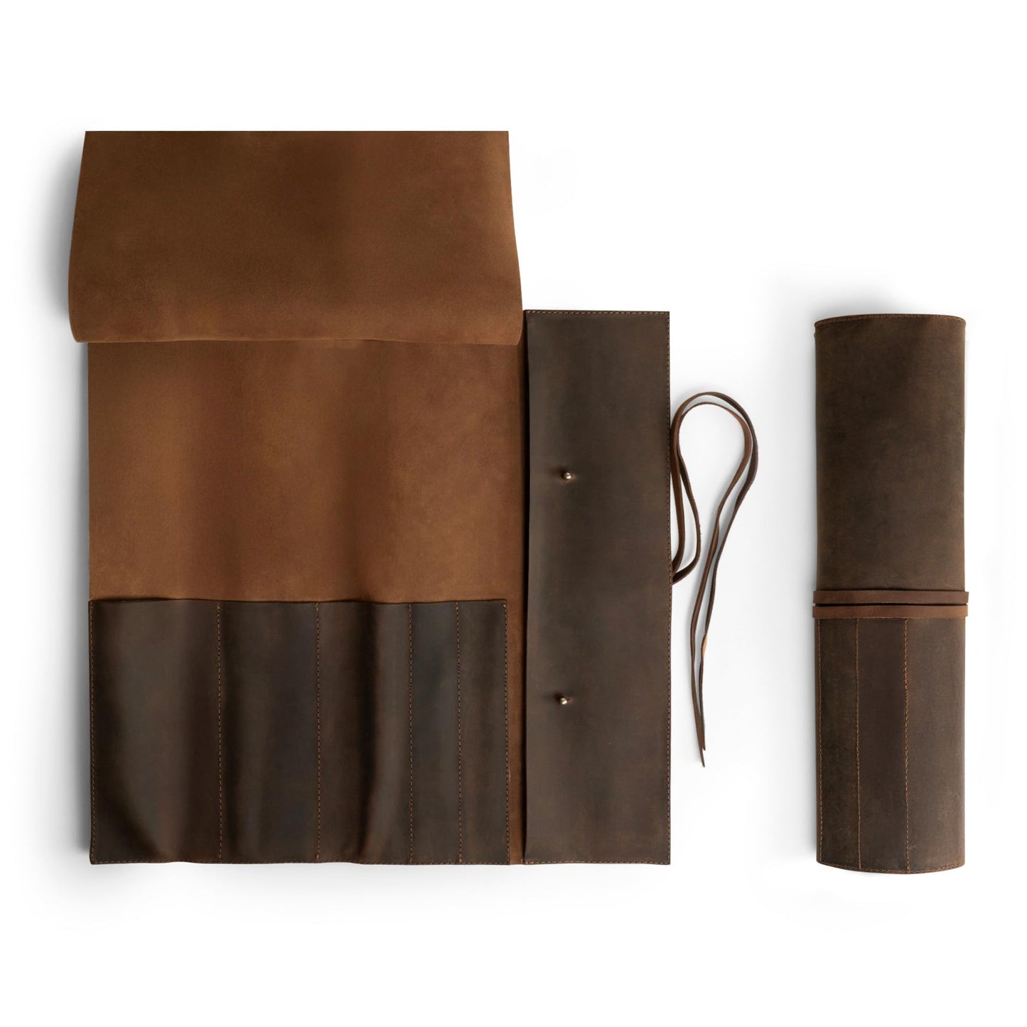 Rustic Leather Knife Roll Case, Durable Chef Knife Bag for Professional Chefs, Knife Roll Bag, Portable Carrying Case for Knives and Tools, Ideal for Culinary Travel, Knife Bags for Chefs Professional