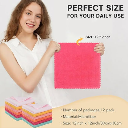 Microfiber Face Cloth Reusable Makeup Remover Facial Cleansing Towel Ultra Soft
