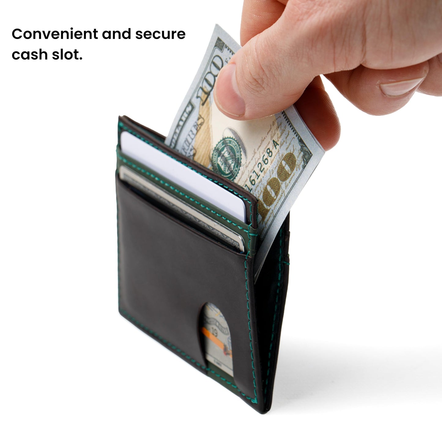 Havee Pico Genuine Top Grain Cowhide Leather Card Wallet with RFID Blocking Protection - Brown