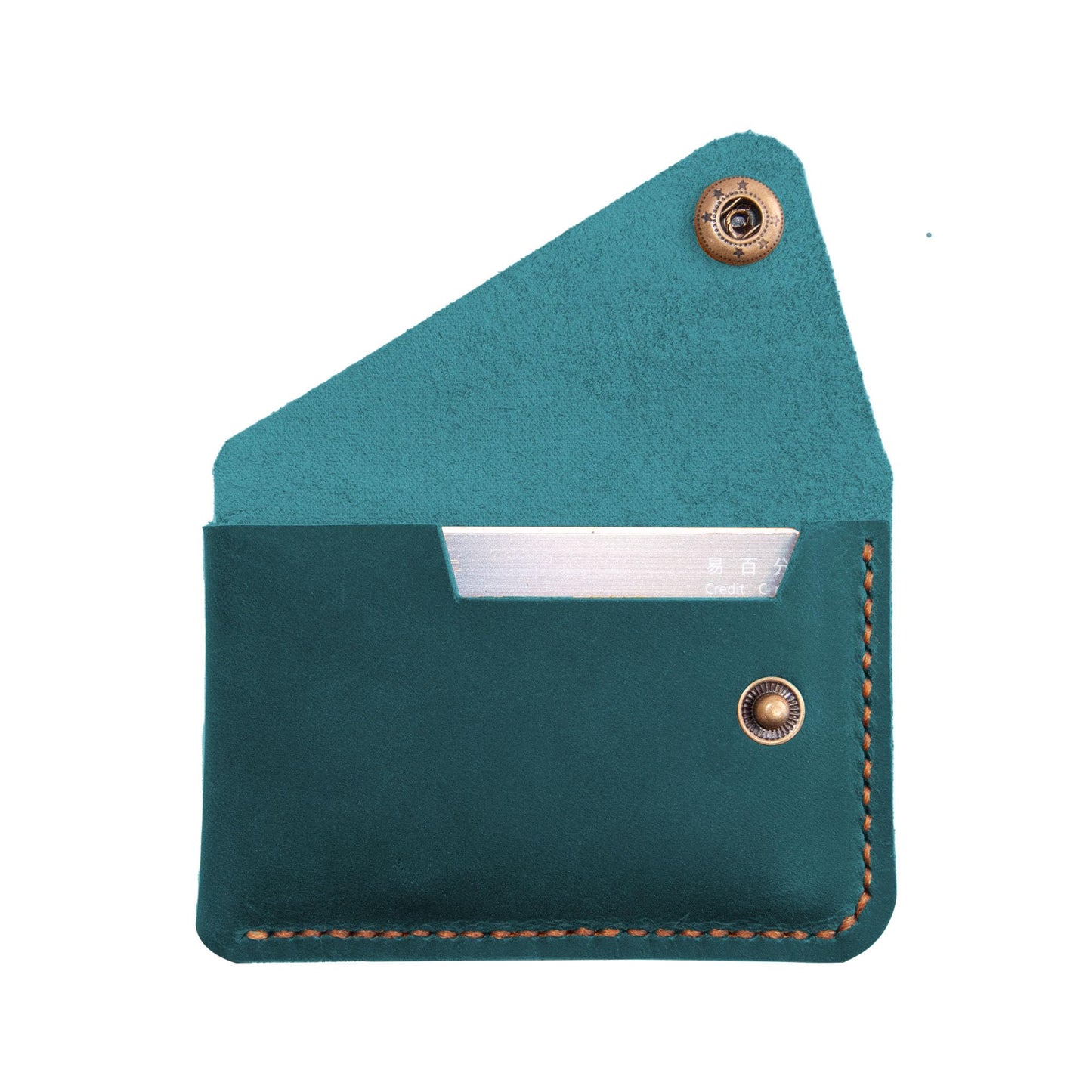 Turbosnail Leather Card Holder, Credit Card Wallet, Front Pocket Wallet, Slim Wallet, Cardholder Wallet, Credit Card Holder, Minimalist Wallet, Fathers Day Gift (Blue)