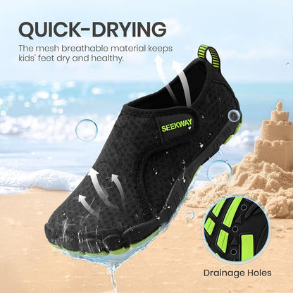 Kids' Barefoot Water Shoes - Quick-Dry, Non-Slip Sand Shoes for Hiking, Swimming, Beach & Pool | Wide Toe Box, Toddler Sizes