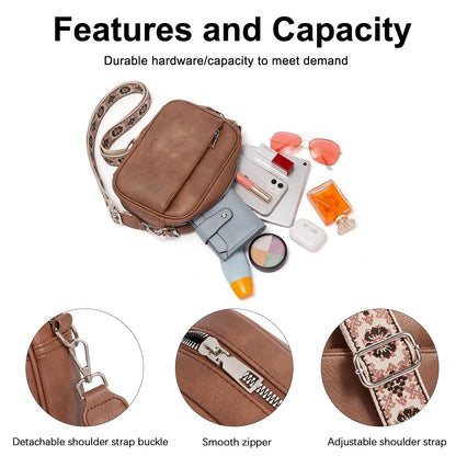 CLUCI Crossbody Bags for Women Trendy, Vegan Leather Shoulder Handbags，Purses for Women with Adjustable Wide Strap