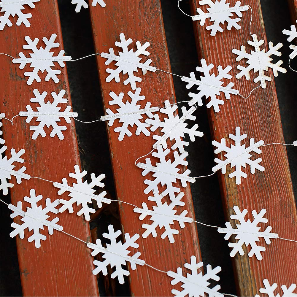 Decor365 Winter Wonderland Snowflake Party Decorations Hanging Paper Paper Fan Snowflakes Guirnaldas Decoración para/Frozen Birthday/Baby Shower/Wedding Party Supplies