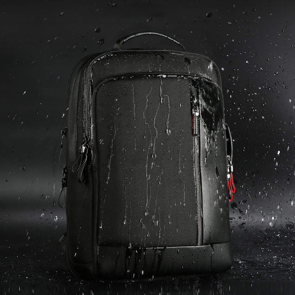 BOPai Intelligent expandable large Smart 15.6 inch Backpack Travel Friendly Water Resistant Anti-Theft Laptop Rucksack with USB Charging Business Laptop Backpack Men Black Multi-Functional