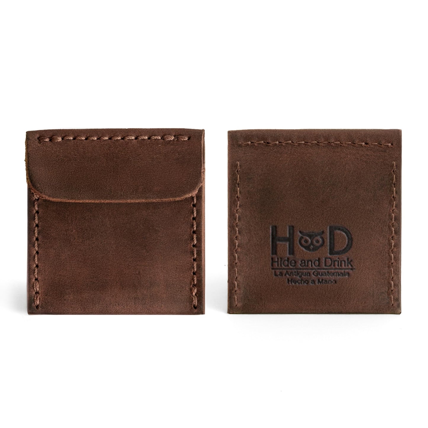 Hide & Drink Full Grain Leather Wedding Ring Box, Engagement Rings Case, Pouch Organizer for Jewelry, Travel, Mens Holder, Small Bearer, Mini Display Cabinet, Slim Storage Boxes, Proposal Ceremony