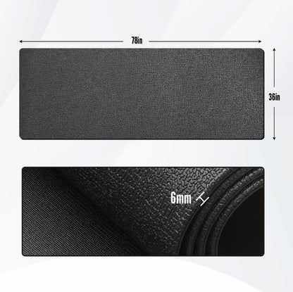 GWT 36" x 78" Durable Anti-Slip Workout Mat - 1/4" Thick Ultimate Floor Protection, Noise-Reducing,Tear-Resistant All-Purpose Exercise Mat for Treadmills, Home Gym, Yoga, and Weightlifting