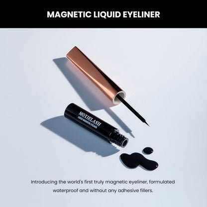 MoxieLash Magnetic Eyeliner for Eyelashes - Premium Magnetic Liner for Eyelashes - Secure Hold & Easy to Use - Lash Liner & Smudge Proof - Cruelty & Paraben Free - Natural Look