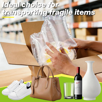 150 Count Packing Air Pillows for Shipping with Pump Inflatable Shipping Supplies Box Filler Alternative to Packing Peanuts for Size 3.54" x 7.87"