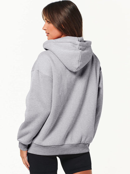 ANRABESS Womens Zip Up Hoodies Long Sleeve Oversized Sweatshirts Fleece Y2K Jacket Pockets 2025 Fall Outfits Fashion Clothes Light Grey Large