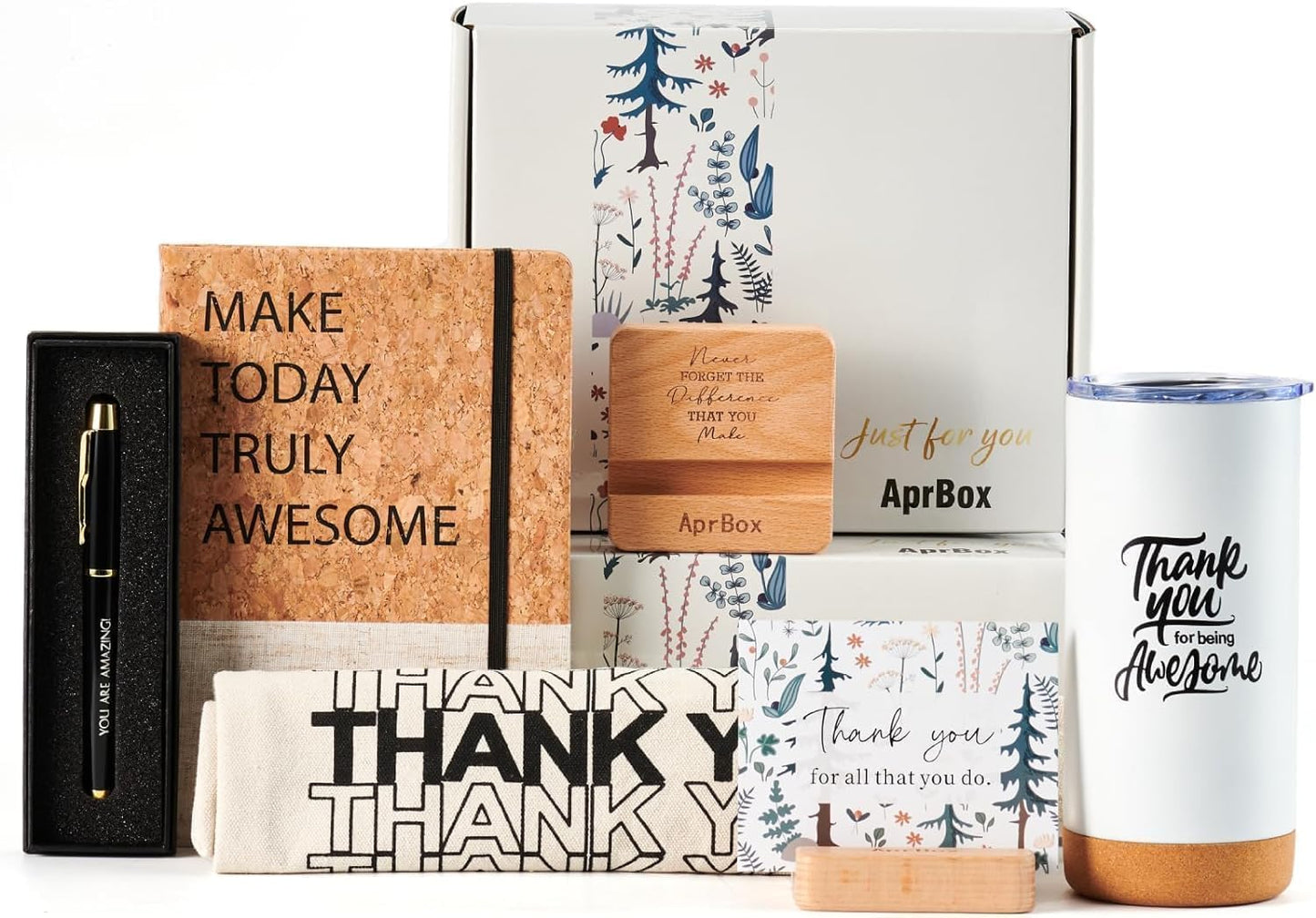APRBOX Teacher Appreciation Gifts in Bulk Thank You Gift for Women with Thank You Cards for Men Employee Principal Appreciation Gifts Baskets for Coworkers Social Secretary Gifts Going Away