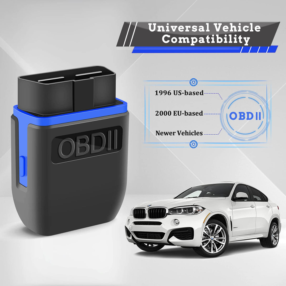 OBD2 Bluetooth 4.0 Scanner Car Code Reader for iPhone iOS Android Windows, Auto ODB2 OBDII Adapter Diagnostic Scan Tool for Check Engine Lights