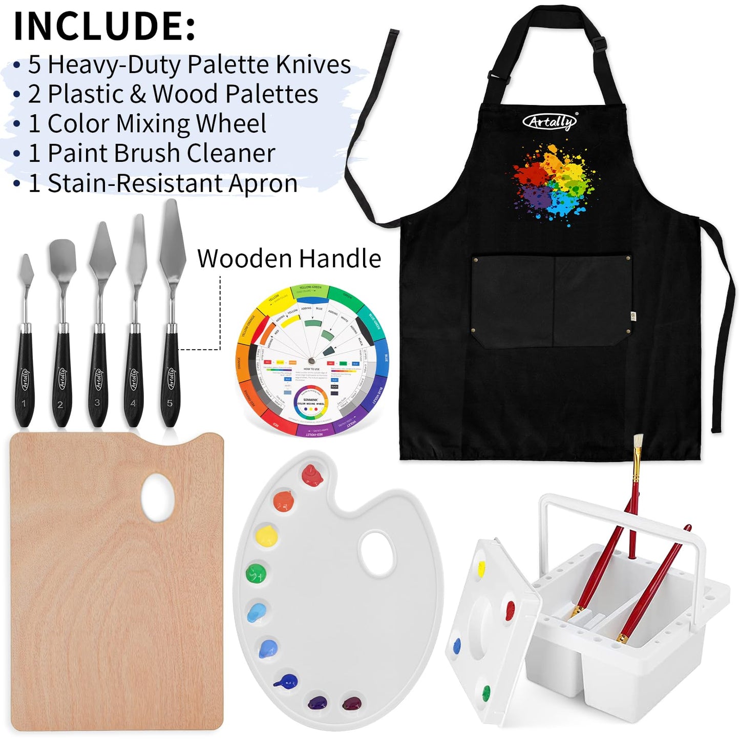 187Pcs Professional All-in-One Art Painting Kit with Aluminum & Beech Wood Easel, 96 Acrylic, Watercolor & Oil Paint Set, Complete Art Supplies Painting Set for Adults, Artists, Beginners