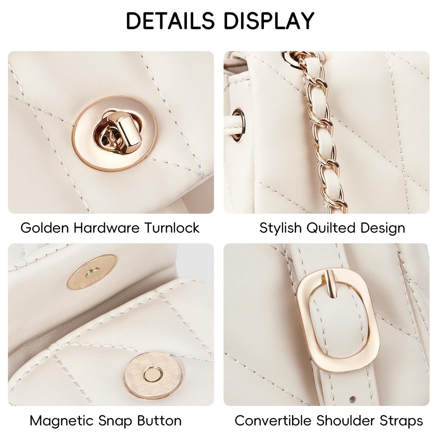 CLUCI Crossbody Bag for Women PU Leather Shoulder Bag, Convertible Small Tabby Backpack Purse for Travel
