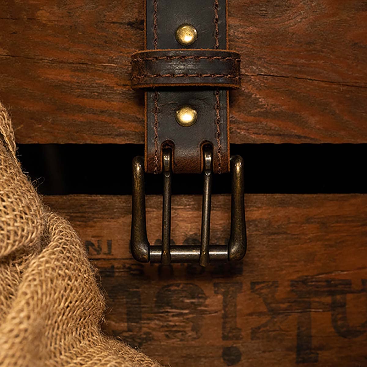 Men’s Classic Leather Belt, Double Prong Retro Style, Antique Brass Buckle, 1 ½” Width, Amish handmade in the USA (Black, 38")