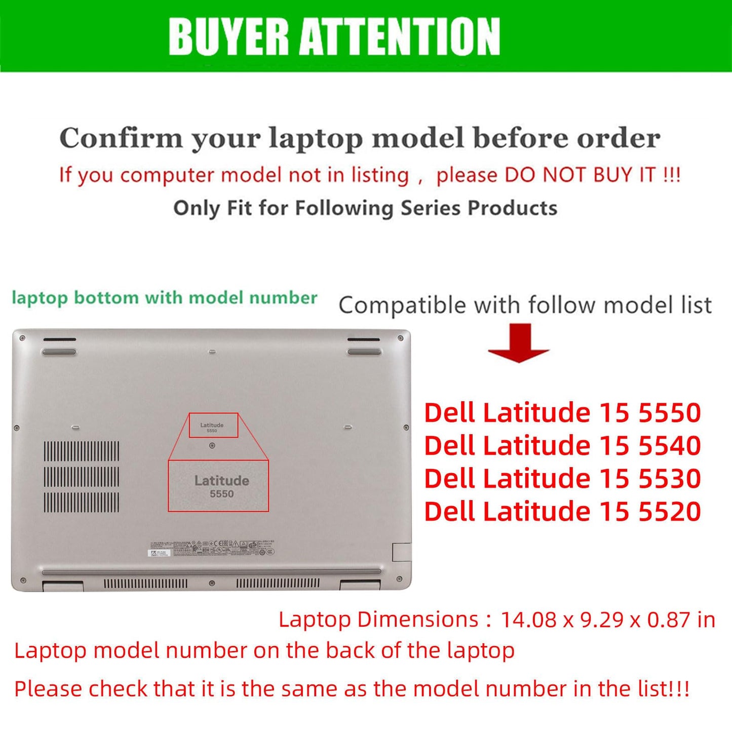 RUNMEIJIA Laptop Cover Case for Dell Latitude 5550/5540/5530/5520 2021~2024[not Compatible with Any Other Model] .2-in-1 PU Leather Detachable Notebook Sleeve Computer Bag Protective (Light Blue)