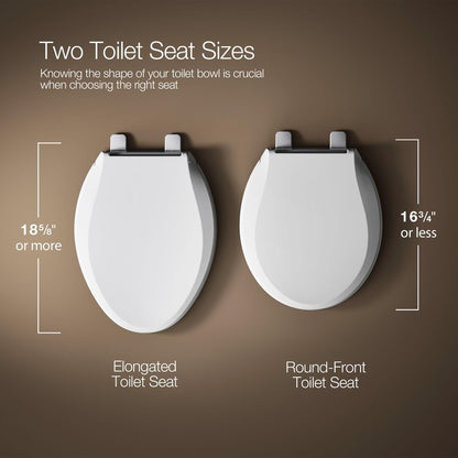 KOHLER CACHET® Nightlight Soft Close Toilet Seat Elongated, ReadyLatch®, Grip-Tight Hardware, White