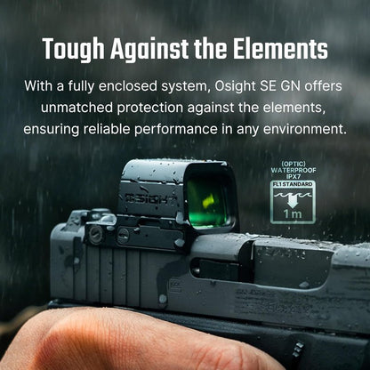 OSIGHT SE 2 MOA Dot & 32 MOA Circle | Dual Reticle Green Dot Sight for RMSc Footprint