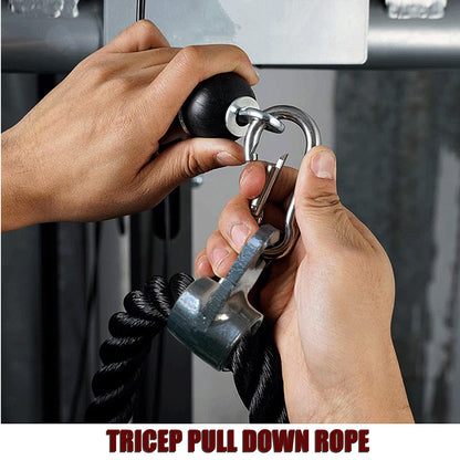 KORIKAHM Long Tricep Rope, Rope Pull Down Attachment 47 55 Inch Length Long, Tricep Rope Cable Attachment, Tricep Pull Down Rope for Home Gym Pulley System,Cable Machine Attachment (Length 47")