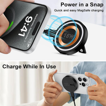 Samsung Wireless Charger Android Fast Charging Pad Wireless Phone Charger for Samsung Galaxy S25 S24 Ultra S24+ S24 S23 S22 S21 S20, Magnetic Magsafe Wireless Charger for iPhone 16 Pro Max Plus 15 14