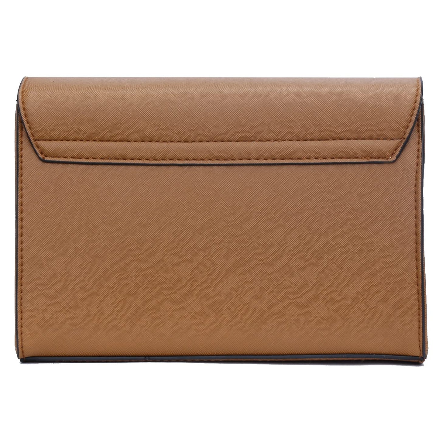 KKXIU Women Elegant Faux Leather Evening Envelope Clutch Purse Foldover Bags for Party Wedding Prom (A-Brown)
