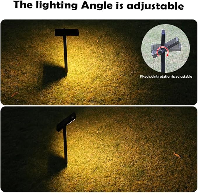 Outdoor Solar Garden Light, Solar Powered Landscape Spot Light with IP65 Waterproof, 2 Lighting Modes Pathway Decorative Light for Yard Lighting