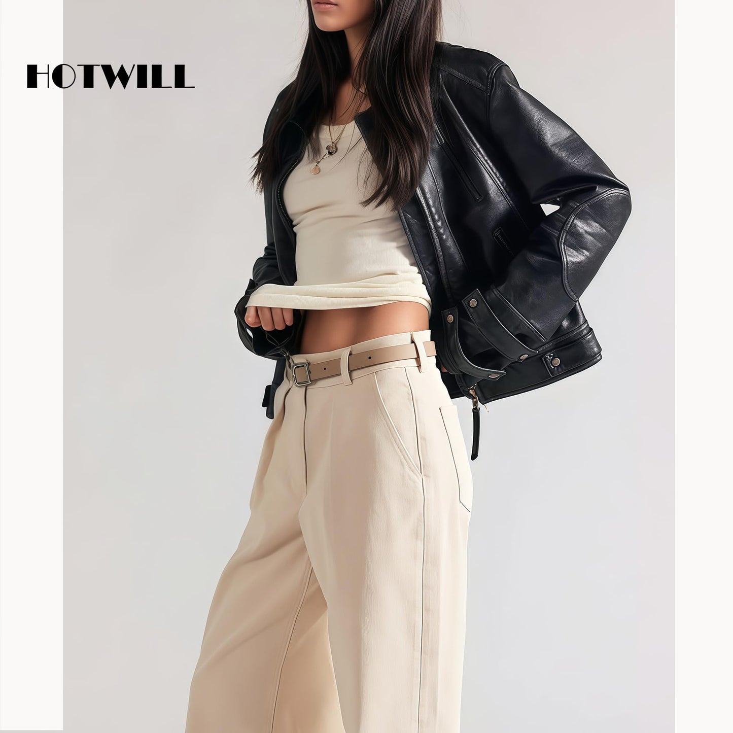 HOTWILL 4 Pack Women Skinny Belts for Jeans Dress Thin Waist Belt for Ladies Silver Buckle A Black Beige Brown White Medium