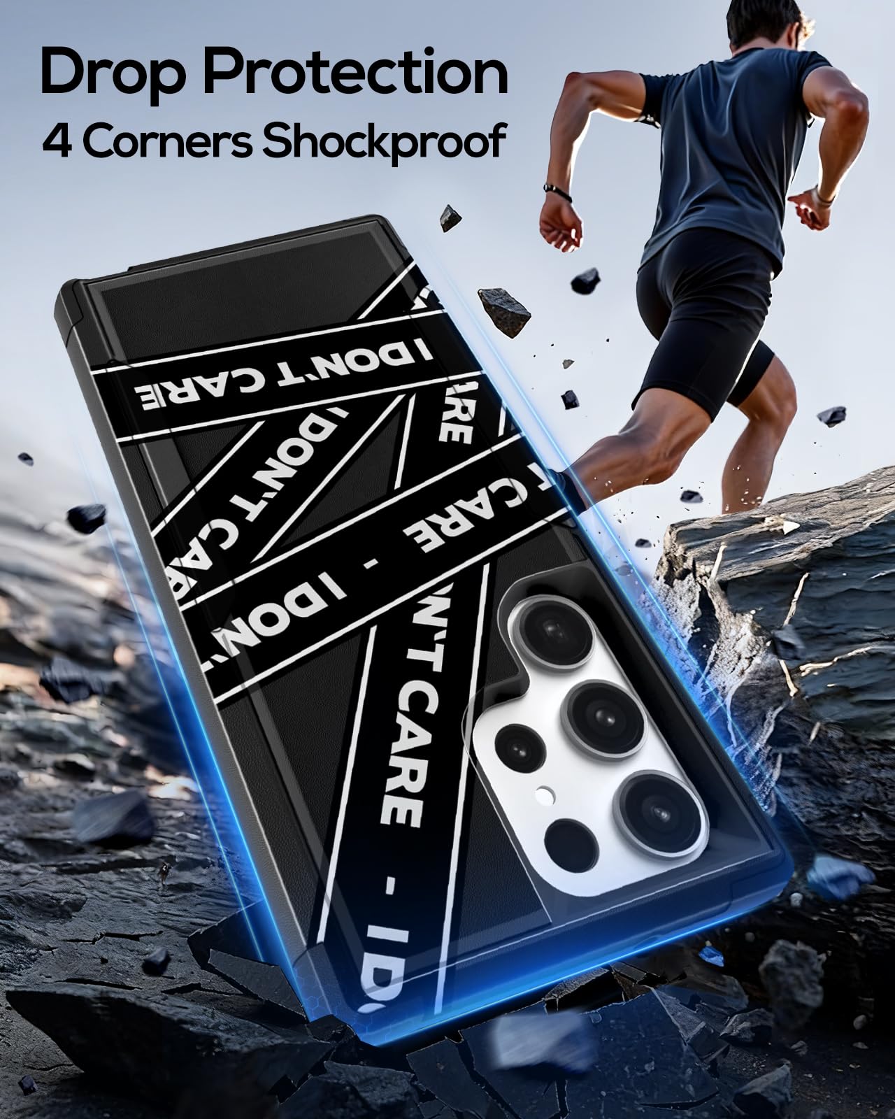 LISEVO Heavy Duty for Samsung Galaxy S24 Ultra Case - Compatible with MagSafe Shockproof Protective Rugged Magnetic Men Military Grade Shock Drop Proof Phone Cover Funda for S24 Ultra Case, Don’t Care