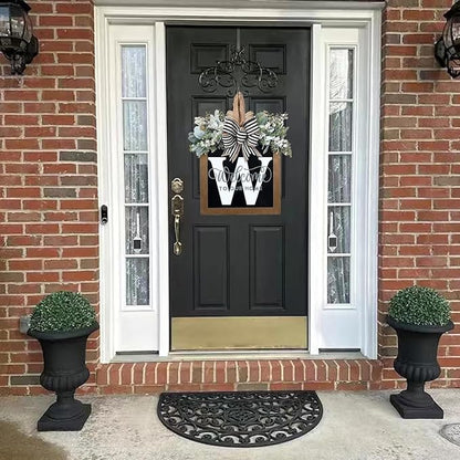 16'' Personalized Last Name Welcome Sign, Door Wreaths for Front Door Outside, Spring Wreath for Front Door Decor, Farmhouse New Home Gifts for Home (W)