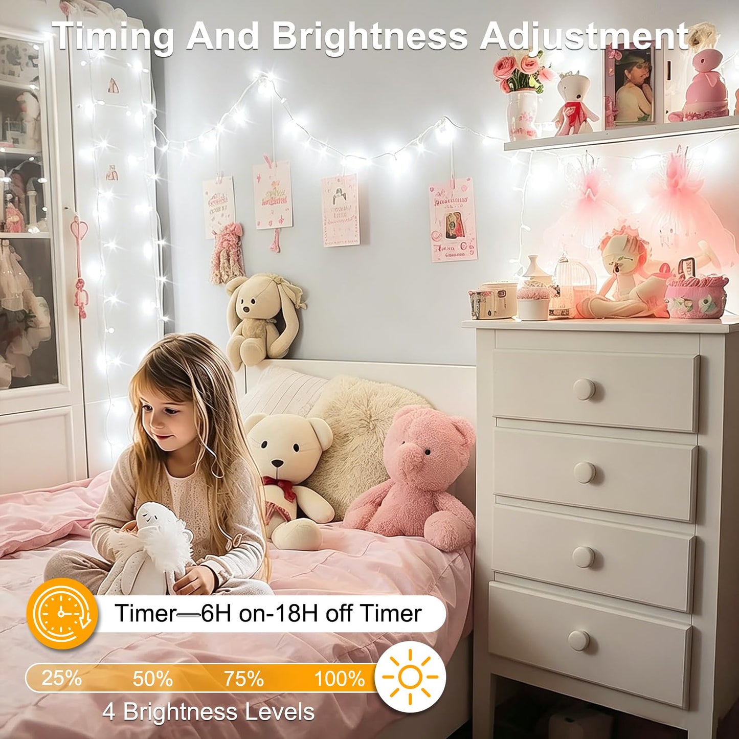 MGYIF 100FT 300 LED Christmas Lights Plug in,Cool White Waterproof Fairy Lights with Timer/8 Modes, Christmas Tree Lights Lighting Outdoor Indoor Garden Party Wedding Christmas Tree Decoration