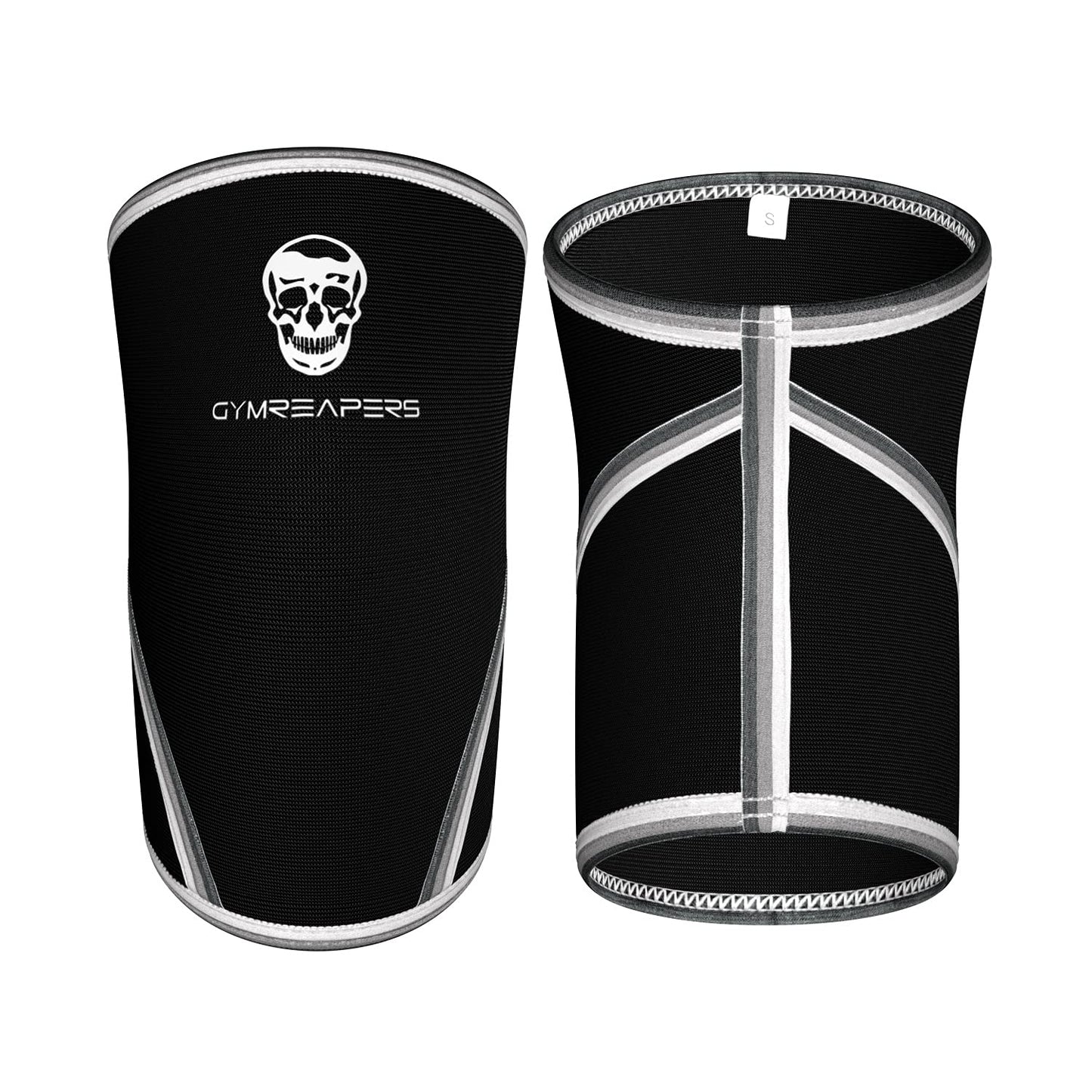 Gymreapers Knee Sleeves (1 Pair) With Gym Bag - IPF Approved - Knee Sleeve & Compression Brace for Squats, Fitness, Weightlifting, and Powerlifting 7MM Sleeve Pair - For Men & Women (Large)