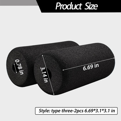 Foot Foam Pads Rollers(7.87in*3.14in*3.14in) for Exercise Machine, Inversion Table, Workout Bench, Sits Ups Replacement Parts, Home Gym Accesories