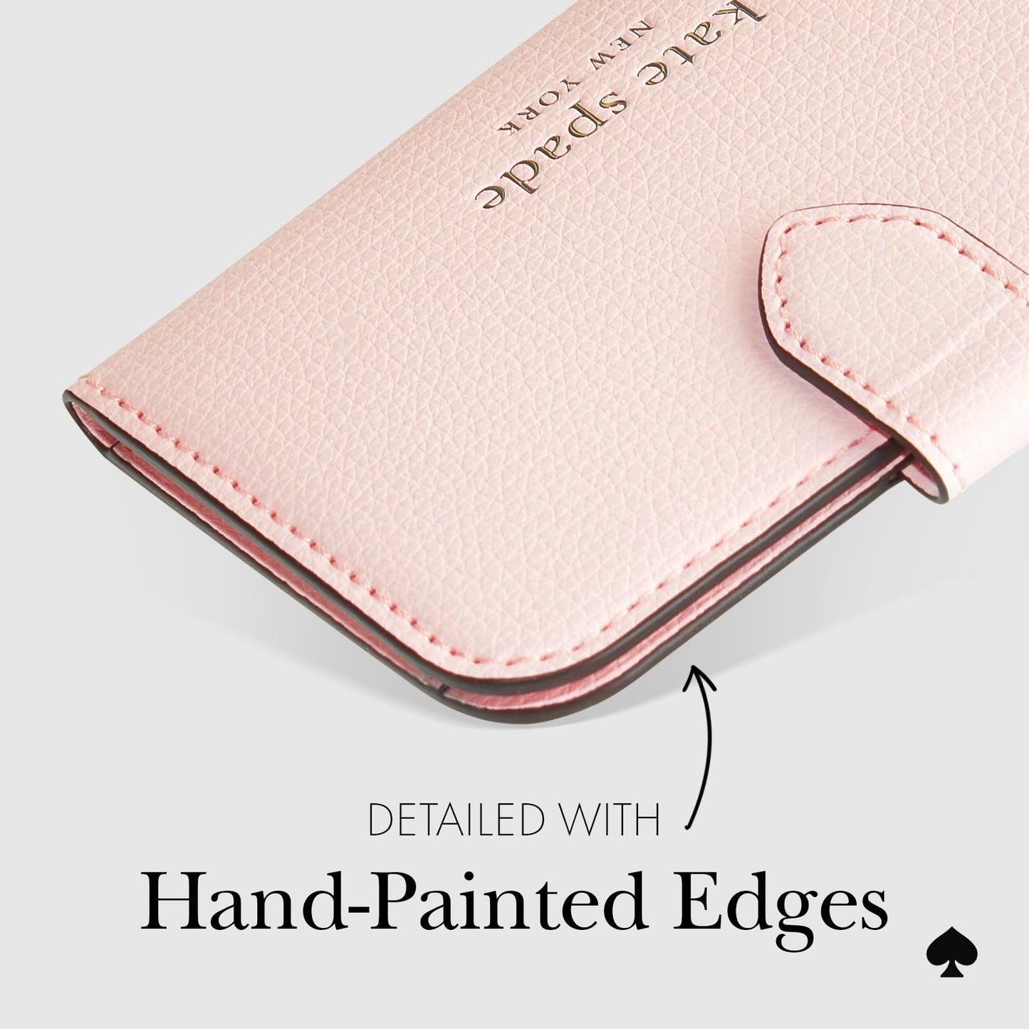kate spade new york Morgan Magnetic Phone Wallet/Card Holder - Compatible with MagSafe Phones and Cases - Chalk Pink