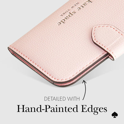 kate spade new york Morgan Magnetic Phone Wallet/Card Holder - Compatible with MagSafe Phones and Cases - Chalk Pink