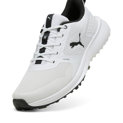 Puma Golf Men's Fusion Grip 6 Golf Shoe, Puma White-Puma Black, 10.5