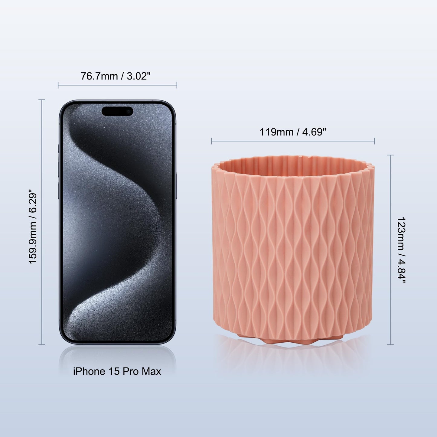4Johor Pencil Holder - 360° Rotation, 5 Slot Desk Supplies For Women Office Aesthetic. Pencil Holder For Office&School, Desk Accessories(Pink)