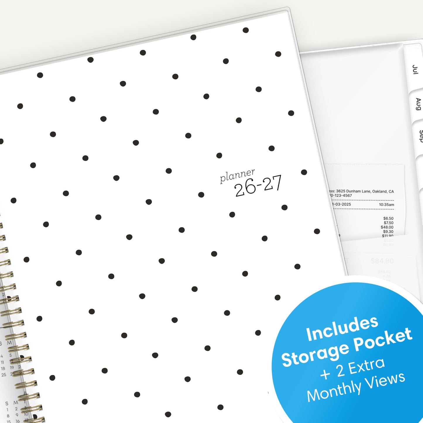 Blue Sky 2026-2027 Weekly and Monthly Academic Year Planner Calendar, July 2026 - June 2027, 8.5" x 11", Flexible Cover, Wirebound, Laminated Tabs, Storage Pocket, Pippi