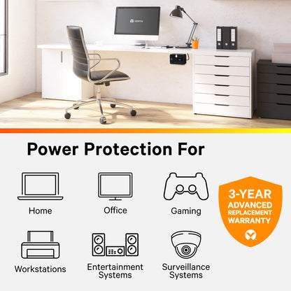 Vertiv Liebert PST5 UPS - 500VA/300W 120V Standby Power, 8 Outlets, Battery Backup with Surge Protection, Energy Star Certified, 3 Year Warranty, Free Software for Controlled Shutdown (PST5-500MT120)