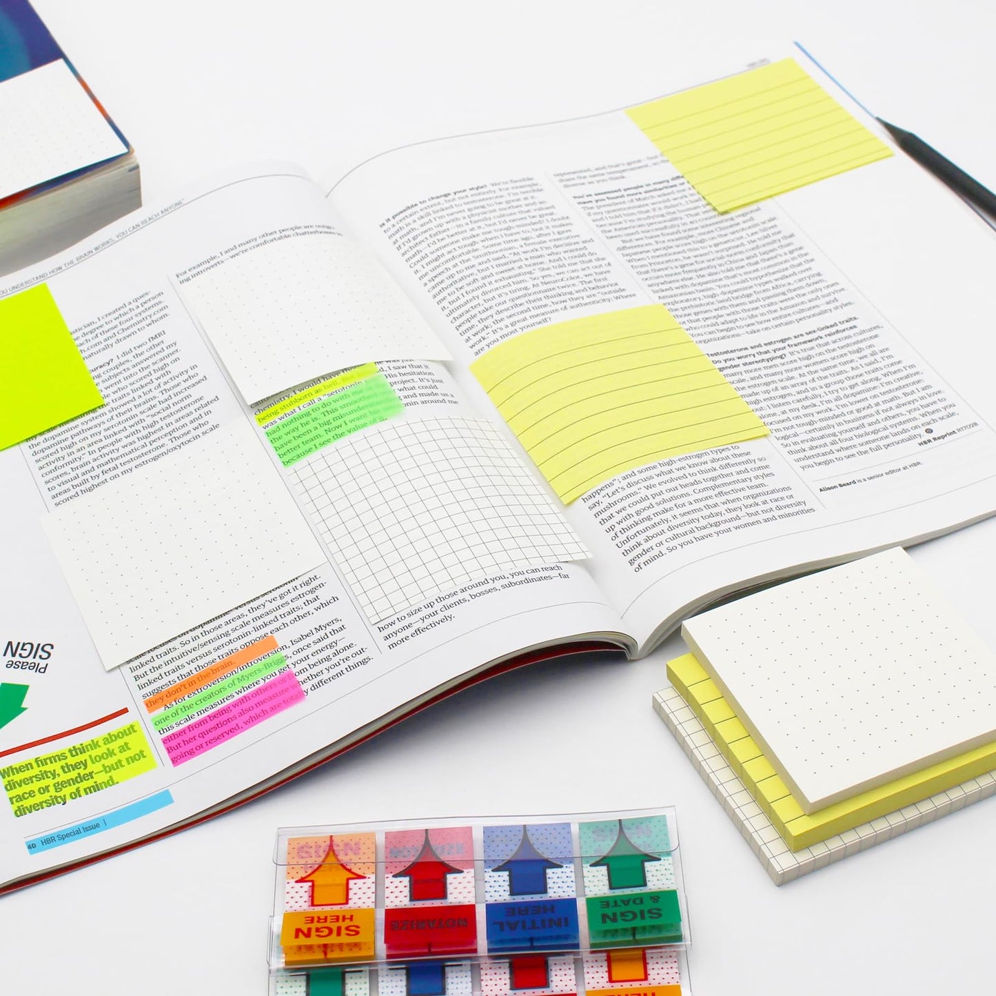 (12 Pad) Dotted Sticky Notes, 3x3 Inch, Dot Grid Self-Stick Notes, Easy to Post for School, Office, Notebook, White Color Pads/Pack