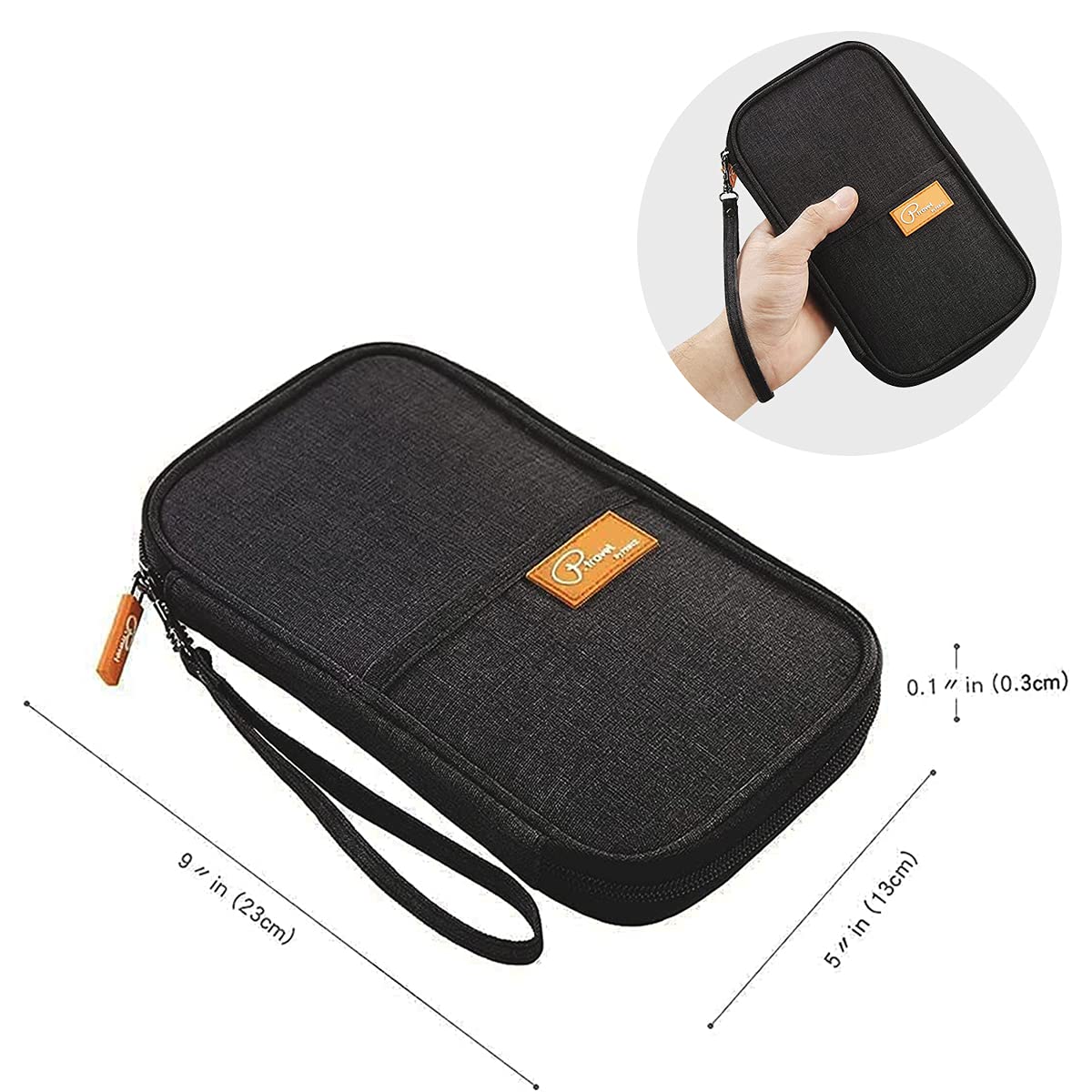 Family Passport Holder Organizer, RFID Blocking Travel Document Case, Lightweight Large Passport Cover Case Waterproof Bag Document Organizer for Women & Men