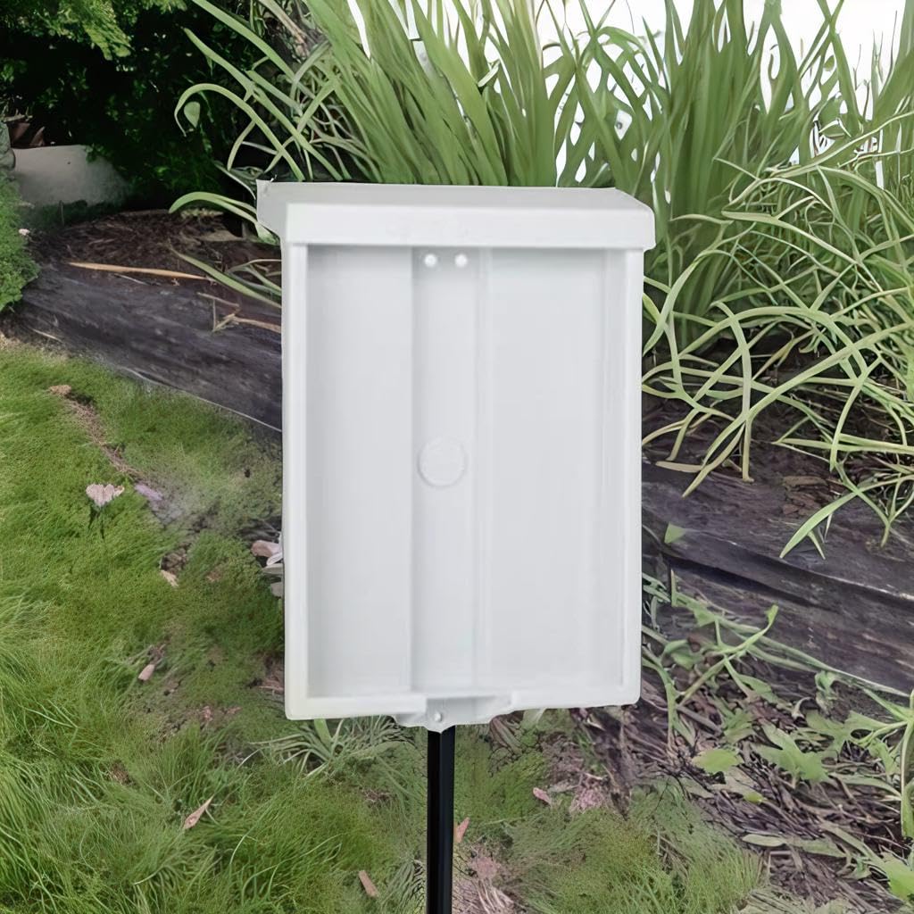 SourceOne 8.5” x 11” Outdoor Realtor Style Brochure Holder with Lid – White – UV Resistant