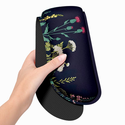 Dapesuom Enlarge Keyboard Wrist Rest, Memory Foam Wrist Cushion for Desk Mat Support, Cute Pain Relief Keyboard Mouse Pad Rests Set with Non-Slip Base for Gaming Laptop Office Computer, Elegant Flower