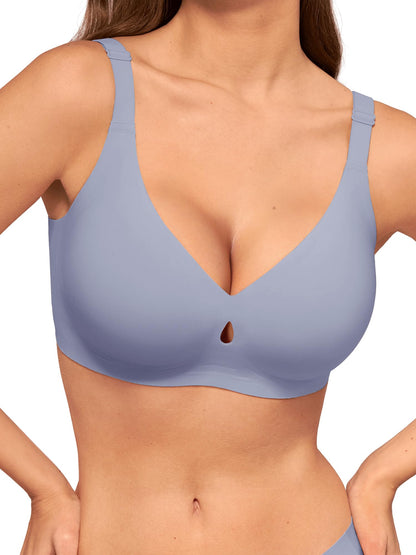 LUCKMEEY Bras for Women No Underwire Wireless Bras - Seamless Push Up Full Coverage Bralettes Comfortable Everyday Bra