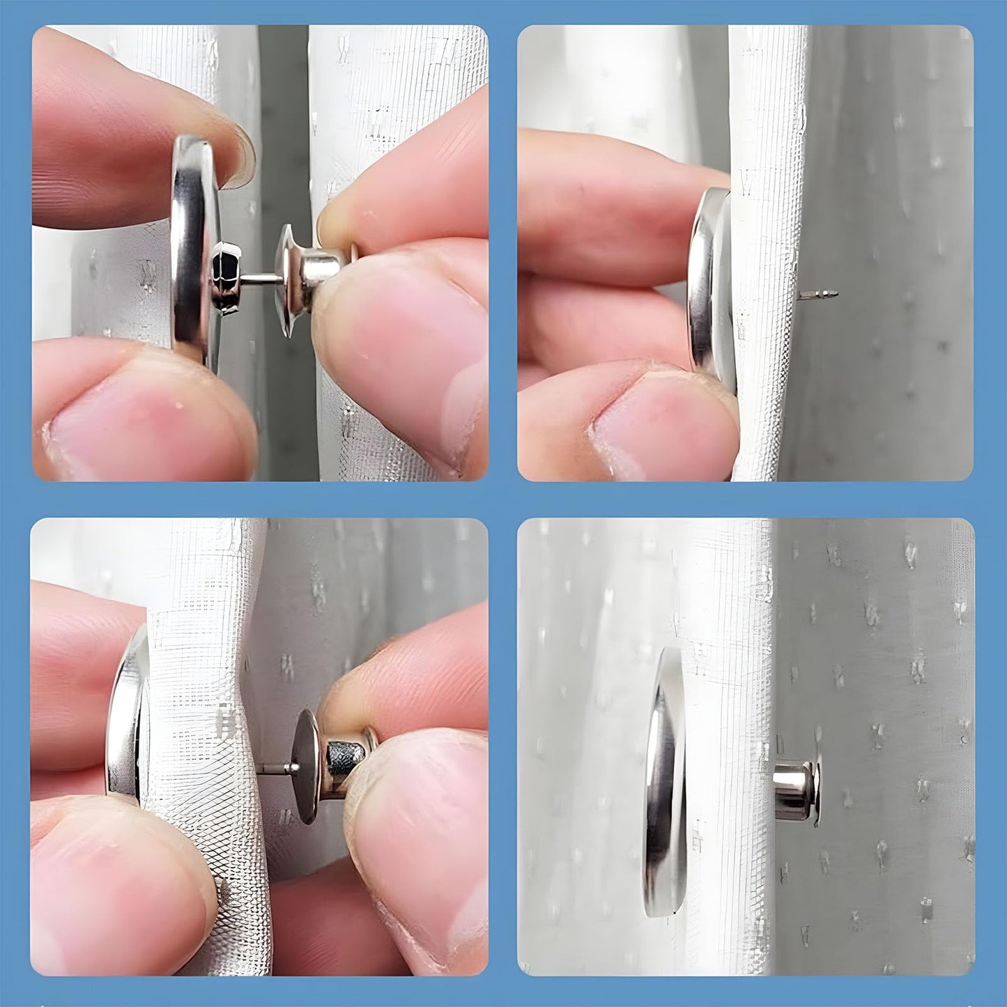 20 Pairs Curtain Magnets Closure,Magnetic Curtain Clips,Strong Magnets Curtains Weights for Prevent Light Leaking Keep Curtain Closed for Home Bedroom Office Curtain Draperies（0.98inch）